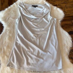 Zara Shimmering Gray Sleeveless Blouse